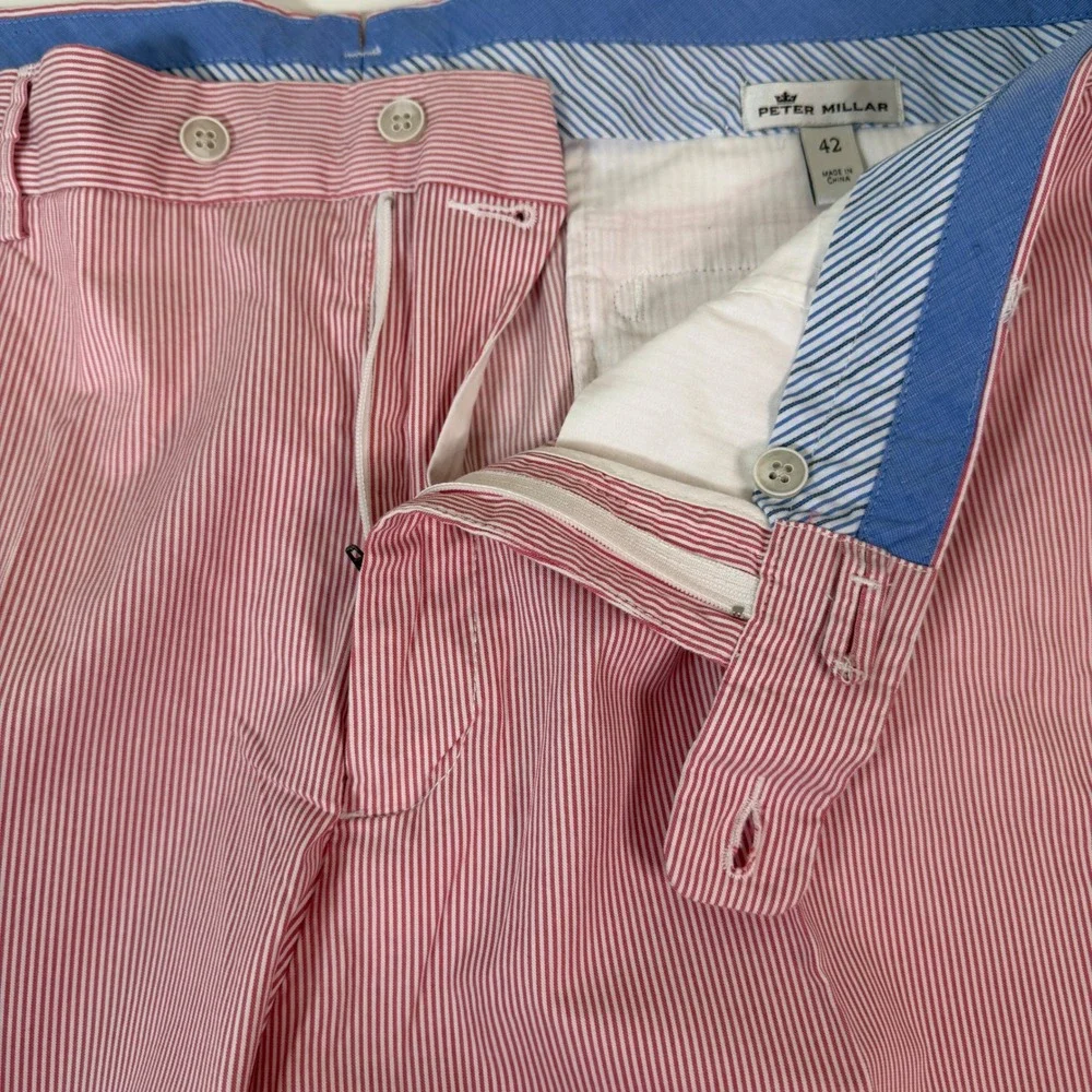 Peter Millar 2018 U.S. Open Red White Golf Shorts Mens 42 Preppy Country Club